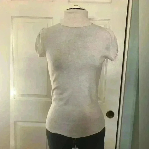 #VTGGAP #Y2KGAP #vtgturtleneck #shortsleeveturtleneck cream beige womens SMALL - Picture 2 of 4